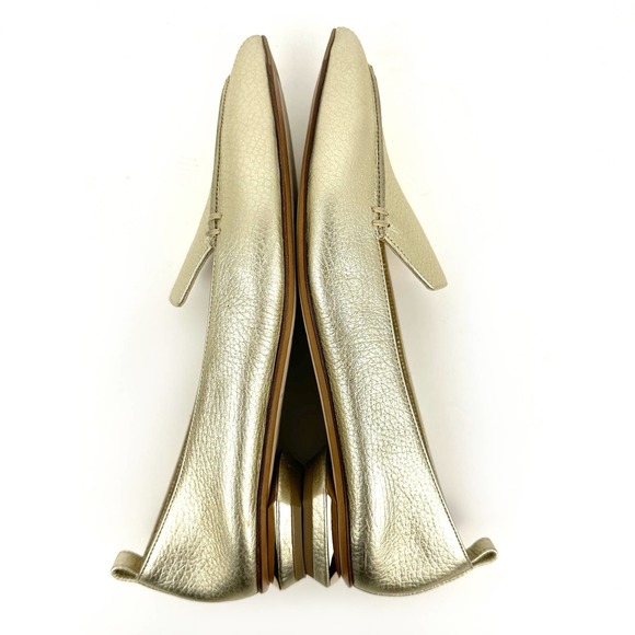 Nicholas Kirkwood Beya Platinum Gold Leather Loafer Size 37.5 / 7.5 - Picture 6 of 12